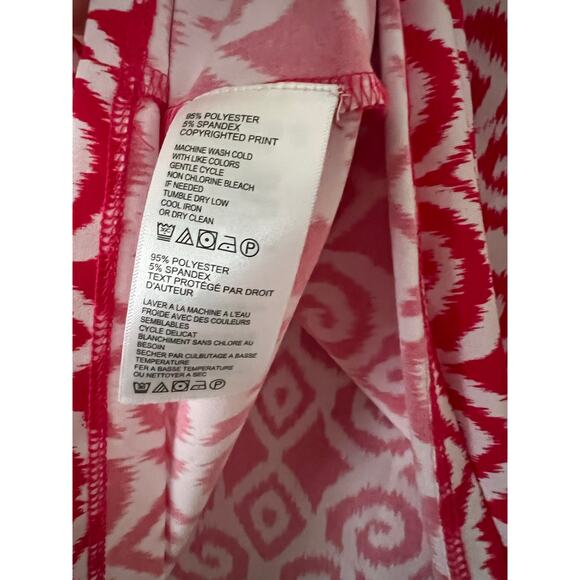 Tommy Bahama Bimini Printed Cowlneck Sleeveless Shift Dress Summer A-Line Large - Picture 6 of 6